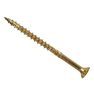 Image of ForgeFast Elite Fast Start Woodscrews 6.0 x 200mm Zinc Yellow Box 100