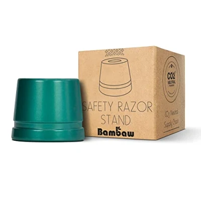 Image of Bambaw Sea Green Safety Razor Stand Does Not Fit All Razors Holder Shave Double Edge Shaving