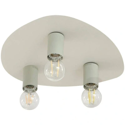Image of Lindby Tommen ceiling light, cream/green, iron, 35 x 37.2 cm