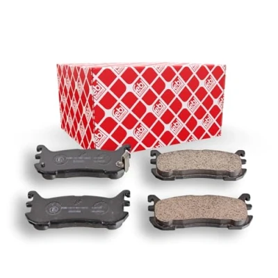Image of 1U002648Z, 1U0K2648Z, BCYC2643ZA, BCYC2643ZB, BCYC2648Z Brake pad set FEBI BILSTEIN 170257 Rear Axle with acoustic wear warning MAZDA: MX 5 I, 2