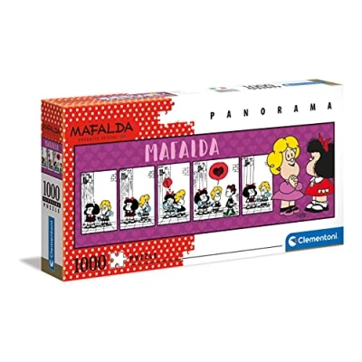 Image of Clementoni 39630 jigsaw puzzle panorama Mafalda 1000 pieces comic strip Made in Italy, for adults