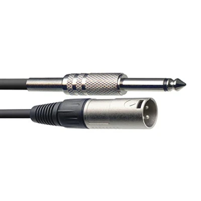 Image of Stagg SAC1PXM DL 1 m S Series Deluxe Stereo Jack Male XLR Cable