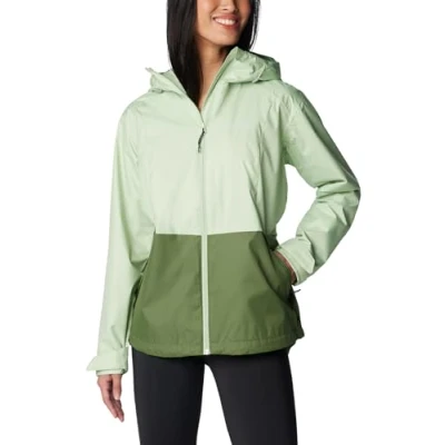 Image of Columbia Women&#039;s Inner Limits Jacket, Waterproof Rain Sage Leaf/Canteen, Size XL