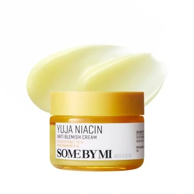 Image of SOME BY MI Yuja Niacin Anti Blemish Cream 2.02Oz, 60ml Daily Face Moisturizer Made from 5% Niacinamide Advanced Skin Brightening and Pigmentation Care for Dull Looking Korean
