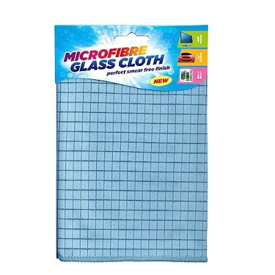 Image of Zale Yardley Microfibre Polishing Cloths for Glass High Gloss Surfaces Car Cleaning Cloth 38cm x 42cm, Window Kit, Polish, Drying Towel (Pack of 1)