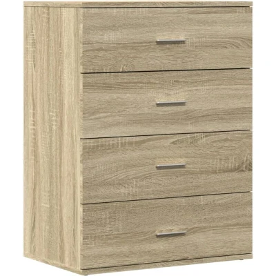 Image of vidaXL Engineered Wood Sideboard Multipurpose Highboard Storage in Sonoma Oak for Living Room and Bedroom