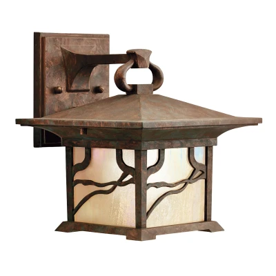 Image of Kichler Morris Outdoor 1 Light Wall Lantern Copper IP44