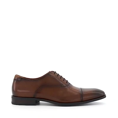 Image of Dune London Mens SECRECY Lace Up Oxford Shoes Tan Leather (archived) Size UK 11