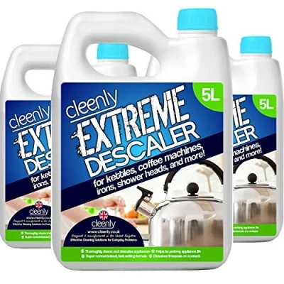 Image of Cleenly Extreme Descaler for Kettles, Coffee Machines, Shower Heads, Irons, and More! (15 litres) Super Strong Liquid