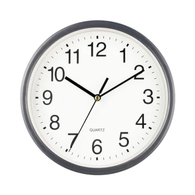 Image of FEIGAO 6in,Clock,Small Clock,Wall Clock For Bedroom,Silent Wall Clock,For Any Room In Home Dining Kitchen Office School (Color : Gray)