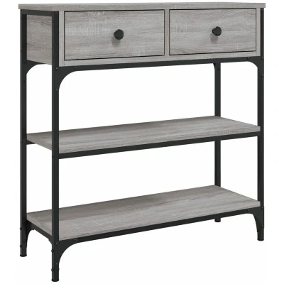 Image of vidaXL Console Table Grey Sonoma 72.5x25x75 cm Engineered Wood