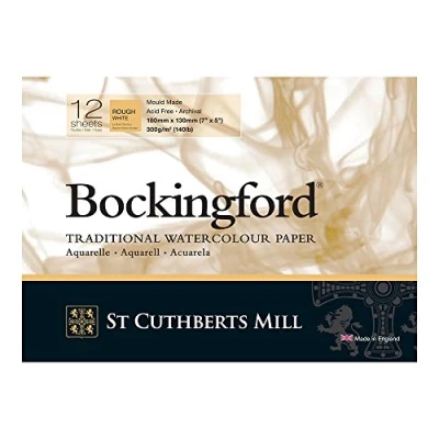 Image of Bockingford Glued Pad 300gsm 7&quot; x 5&quot; (180 130mm) Rough