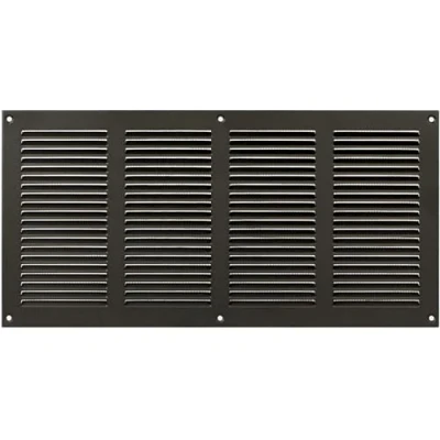 Image of 16&quot; x 8&quot; Inch (Outer Dimensions) Anthracite Air Vent Cover Steel Return Grilles for Ceiling and Sidewall HVAC with Protection Screen (400 200 mm)