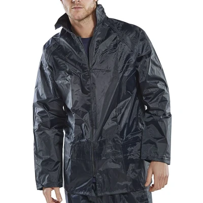 Image of Nylon B Dri Jacket Navy Blue Large