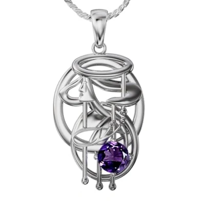 Image of Cairn CHARLES RENNIE MACKINTOSH Silver Pendant Wassail Necklace. Jewellery gift box included. 870