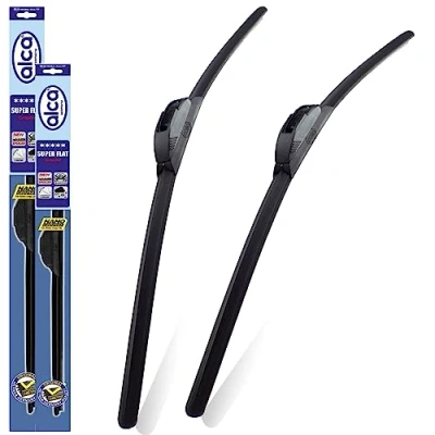 Image of Fits Toyota Corolla Models 2019 Onwards Alca Germany Super Flat Wiper Blades Front Replacement ASF2814H