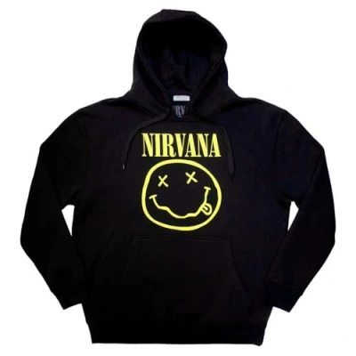 Image of Rock Off officially licensed products Nirvana Yellow Grunge Face Pullover Hoodie XL