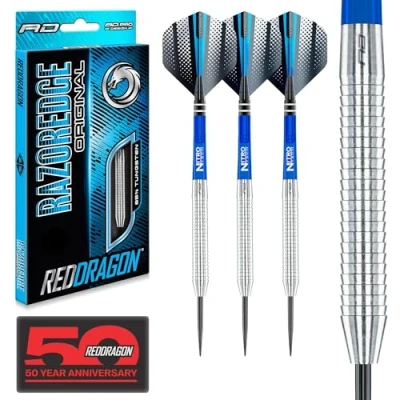 Image of RED DRAGON Razor Edge Original 23g Tungsten professional steel darts with flights and shafts