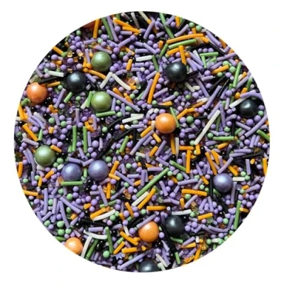 Image of Purple Cupcakes Sprinkles Mix spooky Halloween (V) for bakes.