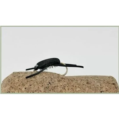 Image of Black Beetles Trout Flies, Gum Beetles, great movement choice of sizes, Best Beetle Surface fishing flies (12, 12)