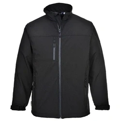 Image of Portwest TK50 Water Resistant Windproof Softshell Jacket (3L) Black, 5X Large