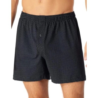 Image of Schiesser Men&#039;s Unterwäsche Boxershort für Männer Weich und Bequem Ohne Gummibund Bio Baumwolle Cotton Casual Underwear, Black_180506, M