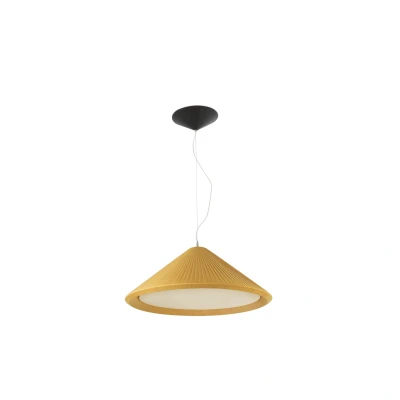 Image of Hue 3 Light Small Dome Ceiling Pendant Yellow, E27