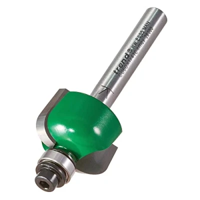 Image of Trend CraftPro Self Guided Radius Router Cutter Bit, 1/4 Inch Shank, 6.3mm Radius, 22.2mm Cut Diameter &amp; 14.3mm Length, Tungsten Carbide Tipped, C060X1/4TC