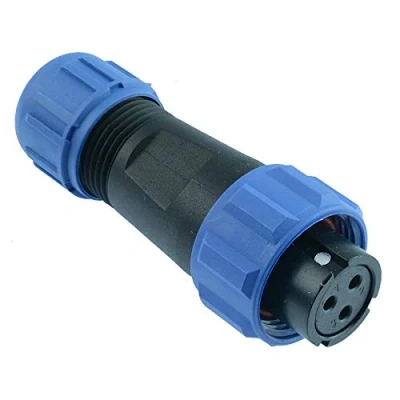 Image of 3 Pin Waterproof Female Plug Cable Connector IP68 Mount LED Marine Lighting