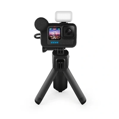 Image of GoPro HERO12 Black Creator Edition Includes Black, Volta (Battery Grip, Tripod, Remote), Media Mod, Light Enduro Battery, and Carrying Case