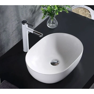 Image of REA U0416 White REAU0416 Bathroom Sink Made of Ceramic Amelia Snow U0416,