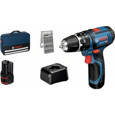 Image of Bosch 12V Akku Schlagbohrschrauber GSB 15 2X 2,0 Ah in Tasche &amp; Zubehör