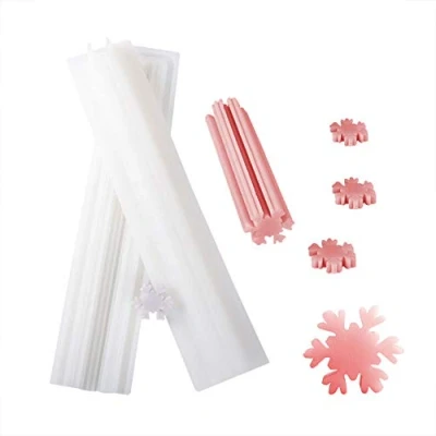 Image of ausuky New Six Petal Snowflake Tree Silicone Handmade Soap Tube Mold Mousse Cake Roll Sandwich Candy Ice Cream Making Model