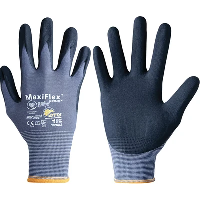 Image of ATG Glove Solutions 42 874/09 HS Safety Work Comfortable MaxiFlex Ultimate AD APT Size 9 / L, Green/Black