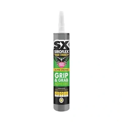 Image of SX Mighty Strength Grip &amp; Grab Adhesive Instant High Tack Hybrid Technology Weather Water Resistant Food Safe 290ml
