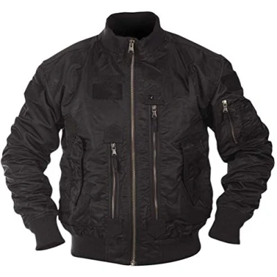 Image of Mil Tec Men&#039;s Us Tactical Flight Jacket, Black, XL UK