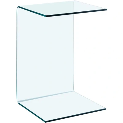 Image of vidaXL Side Table 40x40x60 cm Tempered Glass