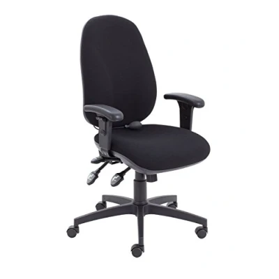 Image of Office Hippo Physio Approved Desk Chair, Ergonomic Home &amp; Chair With Adjustable Seat, Back Lumbar Pump For Comfort Support, Computer Arms Black