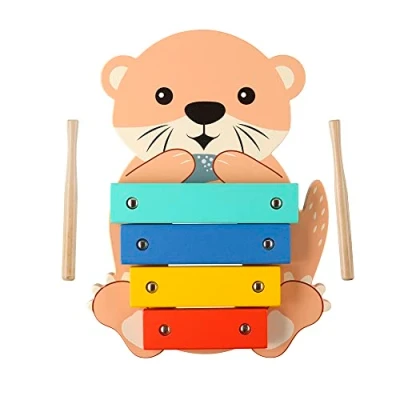 Image of Otter Wooden Xylophone, Toddler Baby Instruments Animal Musical Toys For 1 Year Old Kids Montessori Percussion Early Development Activity Toy by Orange Tree