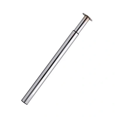 Image of Trintion Table Leg Adjustable Kitchen Worktop/Desk/Breakfast Bar 60mm Diameter Height 710 1100mm(Chrome)