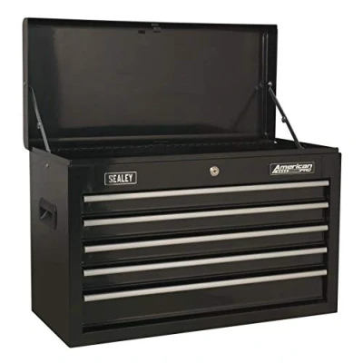 Image of Sealey American Pro Topchest 5 Drawer with Ball Bearing Slides Black