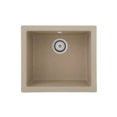 Image of Respekta Ohio Mineralite Sink in Sand Beige / 1 Basin Built 50 x 44 cm/Suitable for Base Cabinets from cm Wide