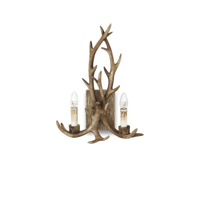 Image of Chalet 2 Light Indoor Wall Brown, E14