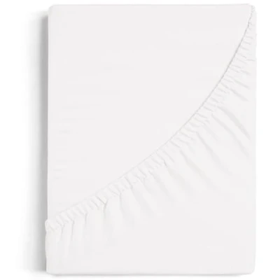 Image of Burrito Blanco A8 Fitted Sheet 100% Cotton Sheets Maxi Cot 70 White