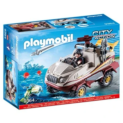 Image of Playmobil City Action 9364 Amphibious Truck, With UnderWater Motor, For Children Ages 5+