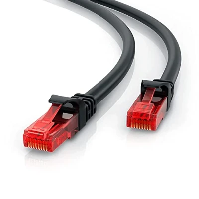 Image of CSL 3m CAT6 Ethernet Gigabit Lan network cable RJ45 10 100 1000Mbit s Patch broadband compatible with CAT.5 CAT.5e CAT.7 black