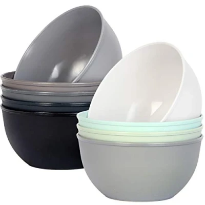 Image of Youngever 9 Pack 300ml Small Plastic Bowls, Kids Toddler Bowls Set of in Assorted Colors (Urban)