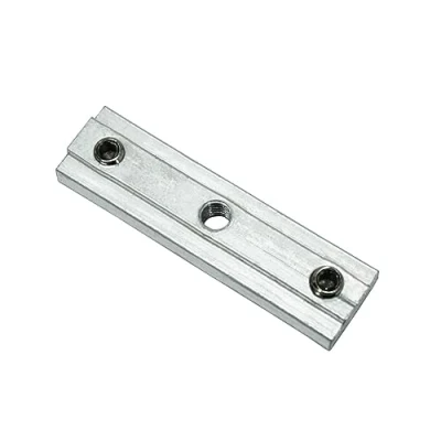 Image of GARDINIA Connector for curtain rods with inner rail II, M4 thread centre support, diameter 16 mm, length: 4 cm, aluminium