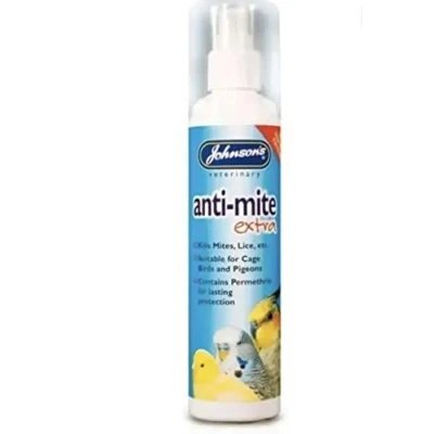 Image of LEEWAY WOODWORK JOHNSONS ANTI MITE EXTRA CAGED BIRD 150ML PUMP SPRAY KILLS MITES, LICE &amp; MORE (1 SPRAY)