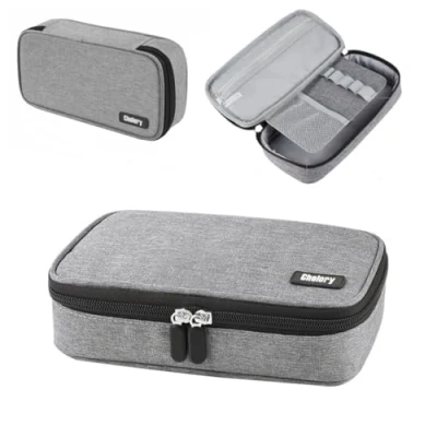 Image of Chelory Pencil Case Large Capacity Cases Bag for Boys Girls Teens Big Storage Pen Pouch Holder Desk Organiser Stationery Office Supplies Middle High School Student Makeup Adult, Grey